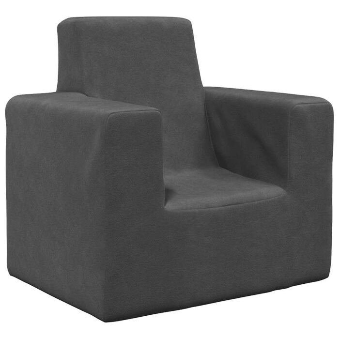 Canapé pour enfants Anthracite Peluche douce – Image 1