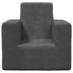 Canapé pour enfants Anthracite Peluche douce – Image 2