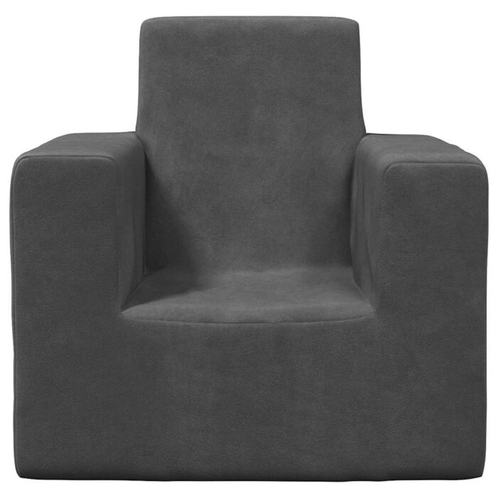 Canapé pour enfants Anthracite Peluche douce – Image 2
