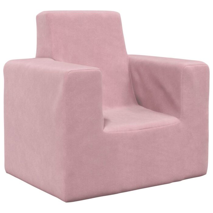 Canapé pour enfants Rose Peluche douce – Image 1