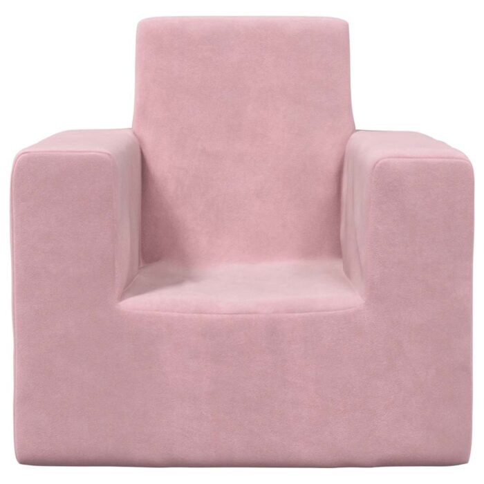 Canapé pour enfants Rose Peluche douce – Image 2