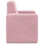 Canapé pour enfants Rose Peluche douce – Image 3