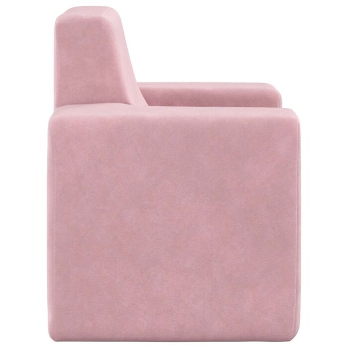 Canapé pour enfants Rose Peluche douce – Image 3