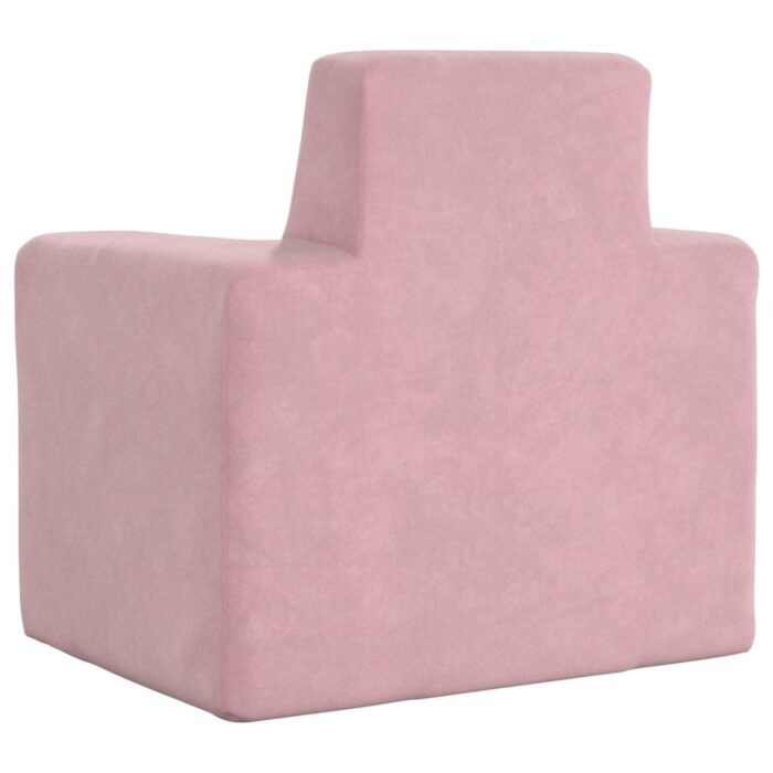Canapé pour enfants Rose Peluche douce – Image 4