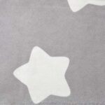 Canapé pour enfants à 2 places Gris clair étoiles Peluche douce – Image 5