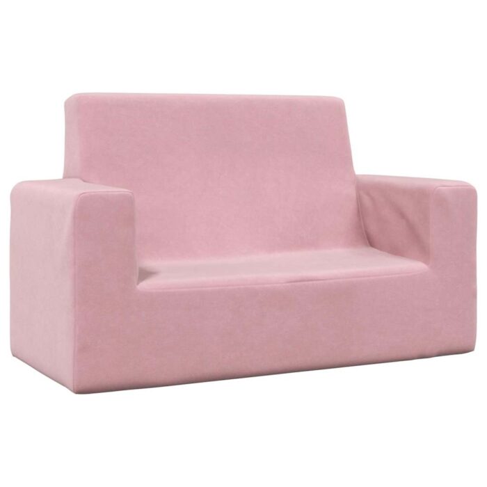 VXL8721158683274_a_en_hd_1.jpg Canapé pour enfants à 2 places Rose Peluche douce – Image 1