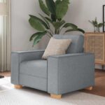 Canapé Fauteuil Gris Clair 60 cm Tissu