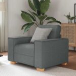 Canapé Fauteuil Gris Foncé 60 cm Tissu
