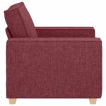 Canapé Fauteuil Rouge Vin 60 cm Tissu – Image 3