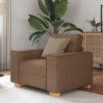 Canapé Fauteuil Marron 60 cm Tissu