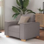 Canapé-chaise Taupe 60 cm Tissu