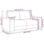 Canapé 2 places Gris clair 120 cm Tissu – Image 7