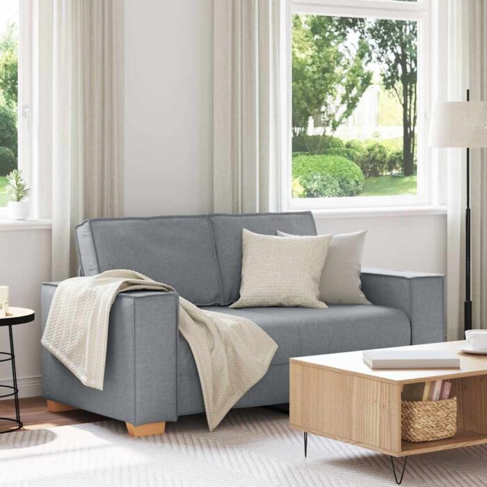 Canapé 2 places Gris clair 120 cm Tissu – Image 1