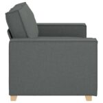 Canapé 2 places Gris foncé 120 cm Tissu – Image 3