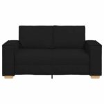 Canapé 2 places Noir 120 cm Tissu – Image 2