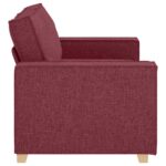 Canapé 2 places Rouge vin 120 cm Tissu – Image 3