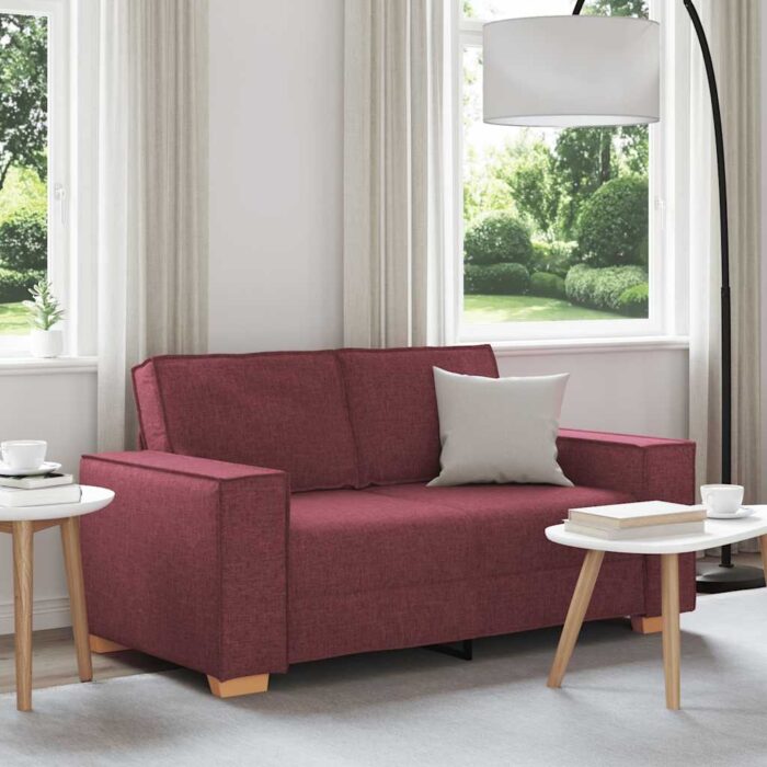 VXL8721158688828_m_en_hd_1.jpg Canapé 2 places Rouge vin 120 cm Tissu – Image 1