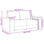 Canapé 2 places Marron 120 cm Tissu – Image 7