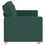 Canapé 2 places Vert foncé 120 cm Tissu – Image 3