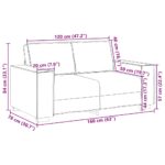 Canapé 2 places en lin 120 cm – Image 7