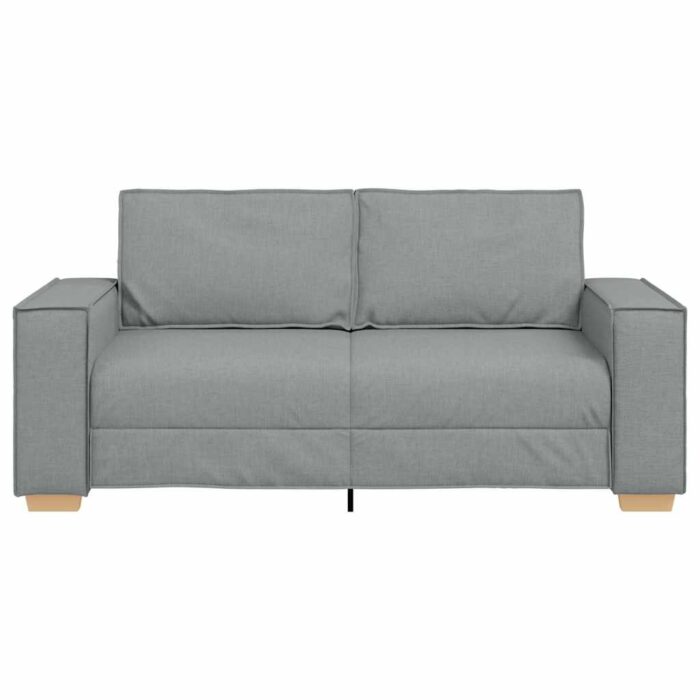 Canapé 2 places Gris clair 140 cm Tissu – Image 2