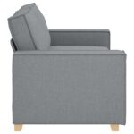 Canapé 2 places Gris clair 140 cm Tissu – Image 3