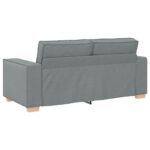 Canapé 2 places Gris clair 140 cm Tissu – Image 4