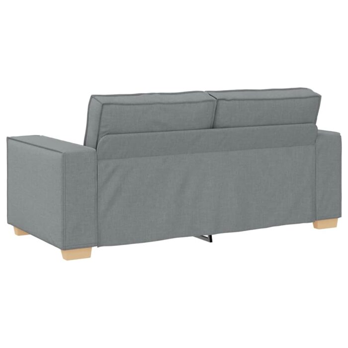 Canapé 2 places Gris clair 140 cm Tissu – Image 4