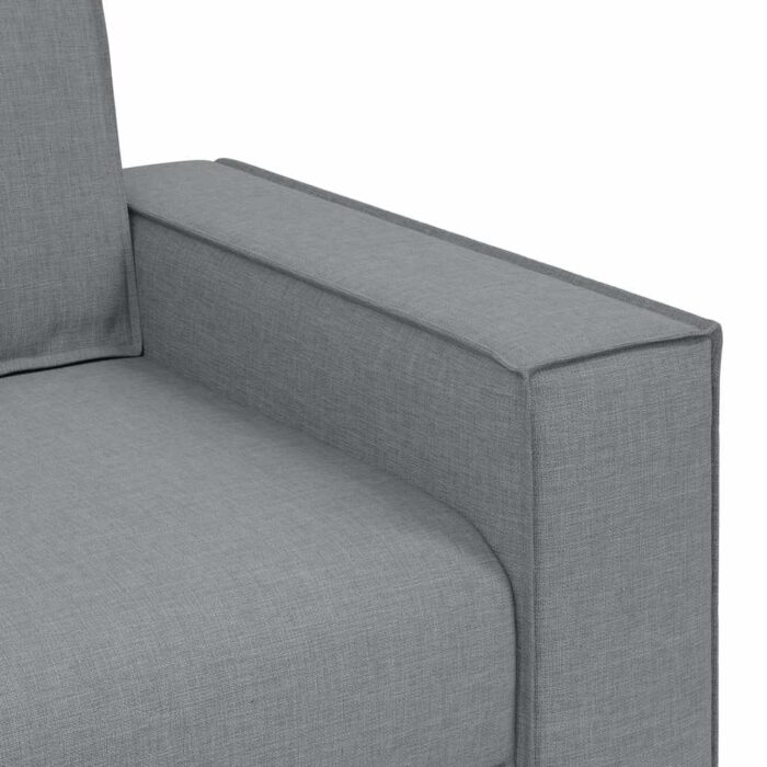 Canapé 2 places Gris clair 140 cm Tissu – Image 5