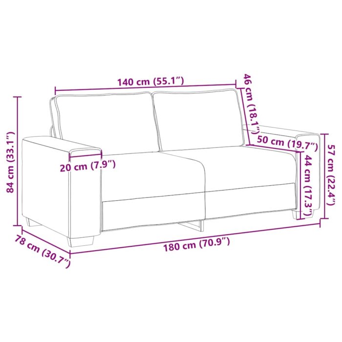 VXL8721158688910_g_en_hd_7.jpg Canapé 2 places Noir 140 cm Tissu – Image 7