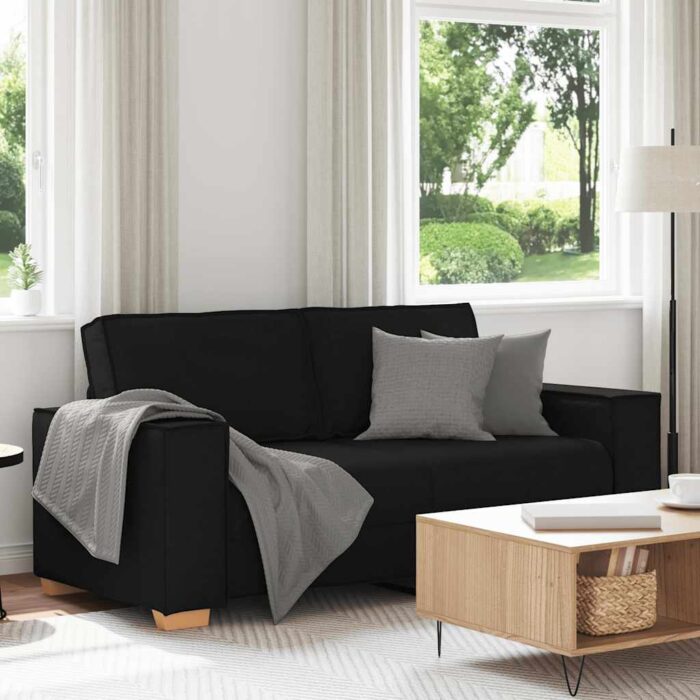 VXL8721158688910_m_en_hd_1.jpg Canapé 2 places Noir 140 cm Tissu – Image 1
