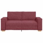 Canapé 2 places Rouge vin 140 cm Tissu – Image 2