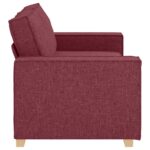 Canapé 2 places Rouge vin 140 cm Tissu – Image 3