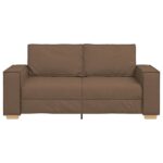 Canapé 2 places Marron 140 cm Tissu – Image 2