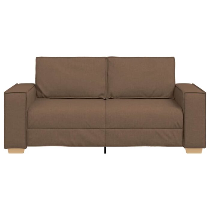 Canapé 2 places Marron 140 cm Tissu – Image 2