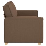 Canapé 2 places Marron 140 cm Tissu – Image 3