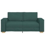 Canapé 2 places Vert foncé 140 cm Tissu – Image 2