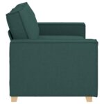 Canapé 2 places Vert foncé 140 cm Tissu – Image 3