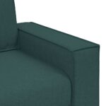 Canapé 2 places Vert foncé 140 cm Tissu – Image 5