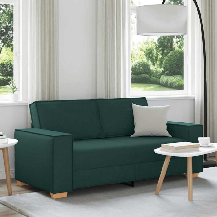 VXL8721158688941_m_en_hd_1.jpg Canapé 2 places Vert foncé 140 cm Tissu – Image 1