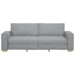 Canapé 3 places Gris clair 180 cm Tissu – Image 2