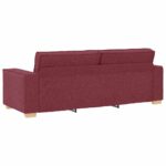 Canapé 3 places Rouge vin 180 cm Tissu – Image 4