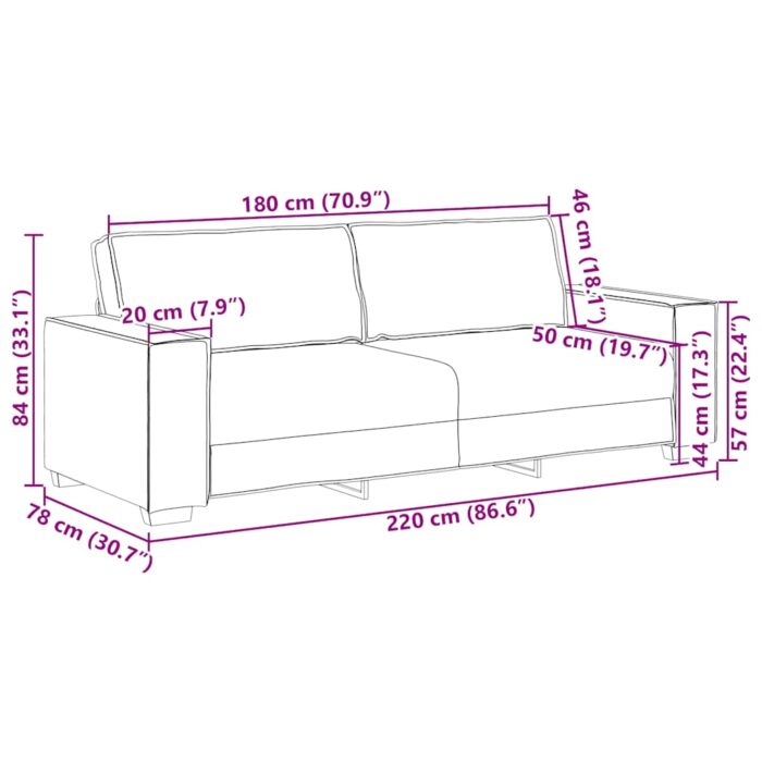 VXL8721158689030_g_en_hd_7.jpg Canapé 3 places Marron 180 cm Tissu – Image 7