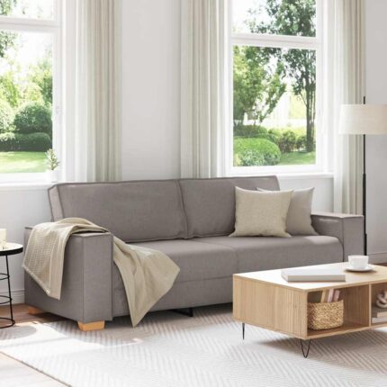 Canapé 3 places Taupe 180 cm Tissu