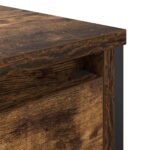 Meuble de salle de bain lavabo tiroirs chêne fumé 90x34,5x60 cm – Image 9