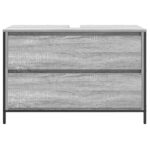 Meuble de salle de bain lavabo tiroirs sonoma gris 90x34,5x60cm – Image 4