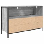 Meuble de salle de bain lavabo tiroirs sonoma gris 90x34,5x60cm – Image 6