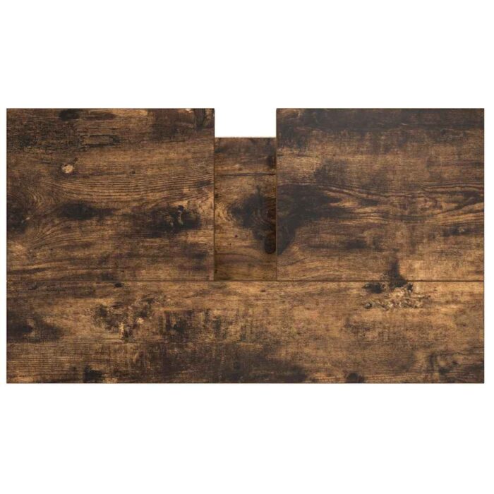 Meuble de salle de bain lavabo tiroirs chêne fumé 60x34,5x60 cm – Image 7