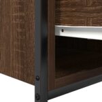 Meuble salle de bain lavabo tiroirs chêne marron 60x34,5x60 cm – Image 10