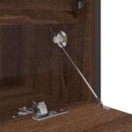 Meuble salle de bain lavabo tiroirs chêne marron 60x34,5x60 cm – Image 11
